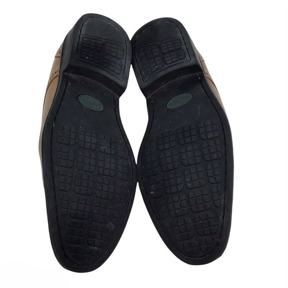 Sandro Cap Toe Derby Oxfords Shoes Tan Brown Leather Men’s Size 10 D Brazil Made - Picture 8 of 8